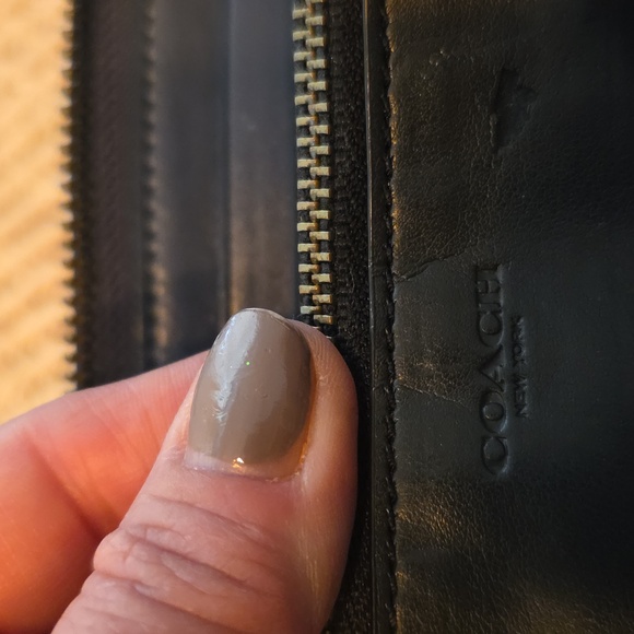 Coach Midnight Blue Leather Zip Wallet - Picture 7 of 7